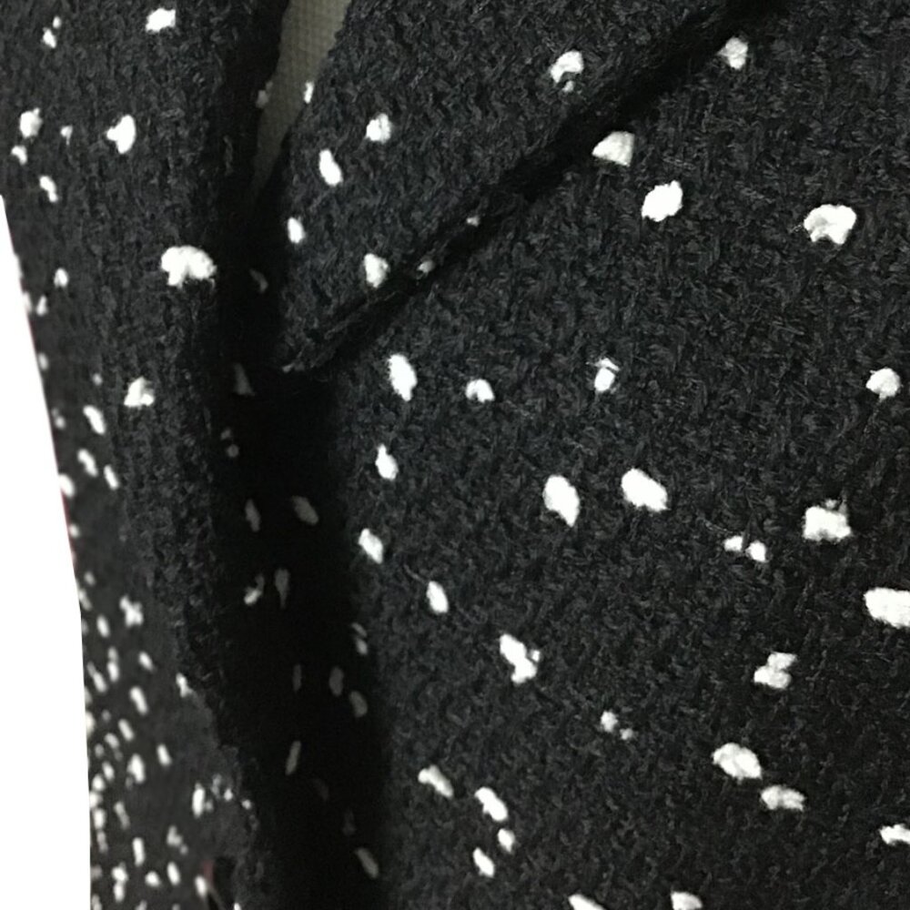 MOSCHINO 1990s Vintage Black & White Salt & Pepper Cashmere Jacket & Mini Skirt - Picture 5 of 16